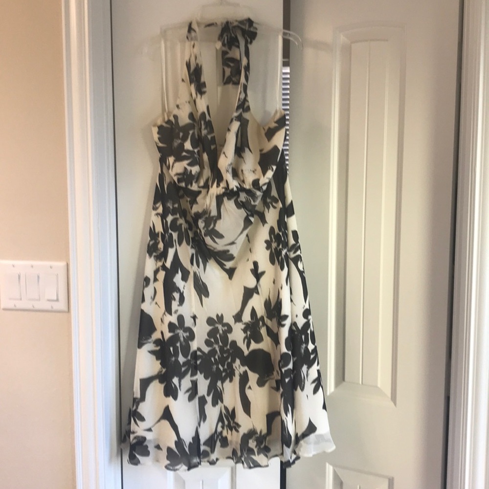 100% silk halter White House Black Market dress